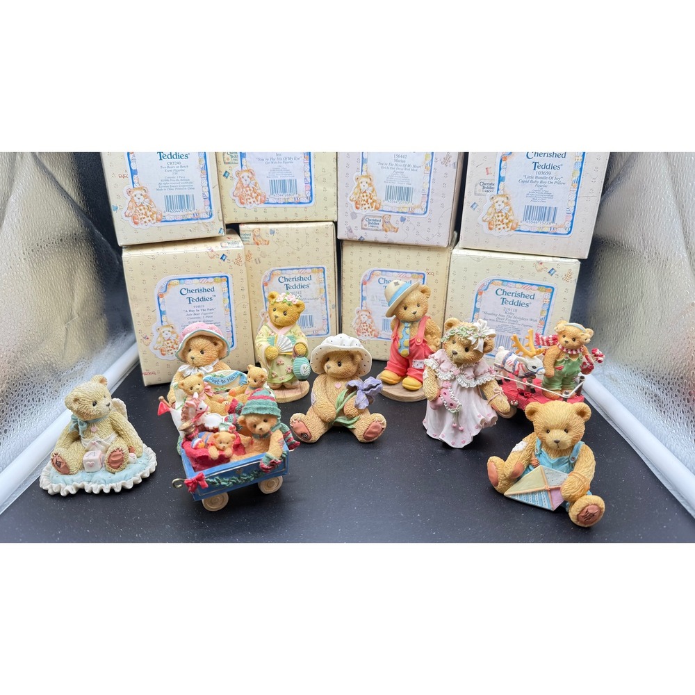 Cherished Teddies Figurine Lot Enesco Priscilla Hillman Vintage Bear Collection